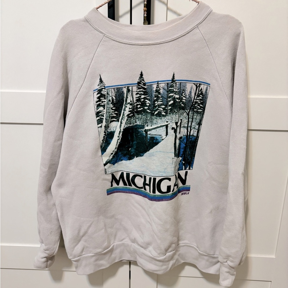 Vintage Michigan Sweatshirt Winter